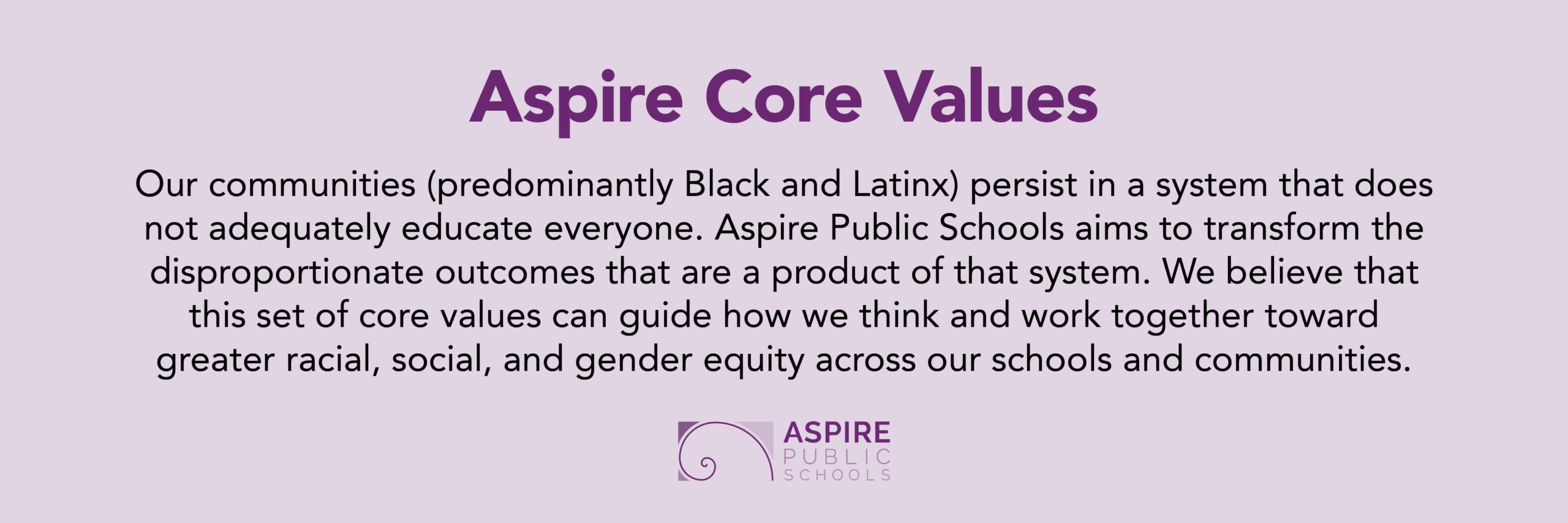 Core Values' purpose statement with logo and title.