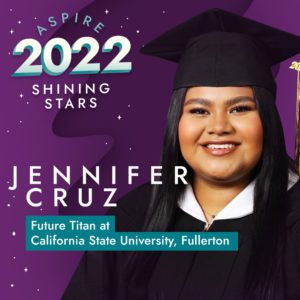 Graphic of Aspire 2022 shining star recipient