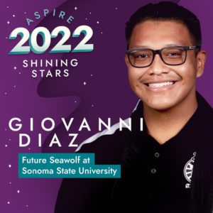 Graphic of Aspire 2022 shining star recipient