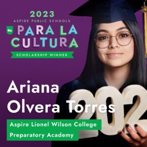 Headshot of Ariana Olvera Torres, PLC scholarship winner