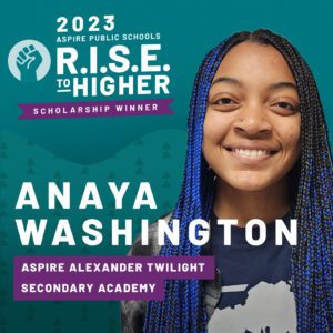 Headshot of R.I.S.E. scholarship winner Anaya Washington