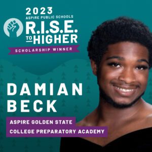 Headshot of R.I.S.E. scholarship winner Damian Beck